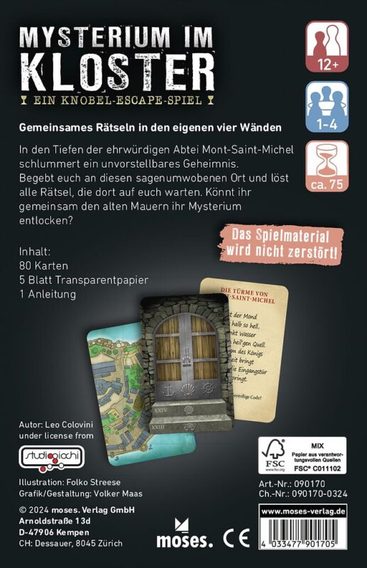 Spielansicht von Mysterium im Kloster_1
